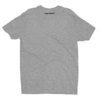 Sober AF Men's Fitted T-Shirt — Black on Grey Heather