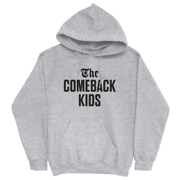 The Comeback Kids Hoodie — Black on Grey Heather