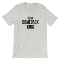 The Comeback Kids Unisex T-Shirt — Black on Grey Heather