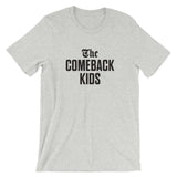 The Comeback Kids Unisex T-Shirt — Black on Grey Heather