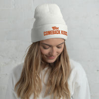The Comeback Kids Beanie — Orange on White