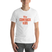 The Comeback Kids Unisex T-Shirt — Orange on White