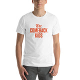 The Comeback Kids Unisex T-Shirt — Orange on White