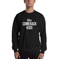 The Comeback Kids Sweatshirt — White on Black