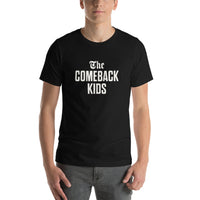 The Comeback Kids Unisex T-Shirt — White on Black