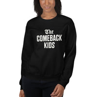 The Comeback Kids Sweatshirt — White on Black