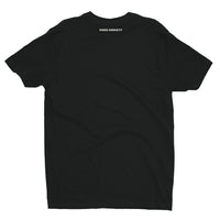Sober AF Men's Fitted T-Shirt — White on Black