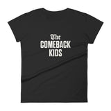 The Comeback Kids Women's T-Shirt — White on Black