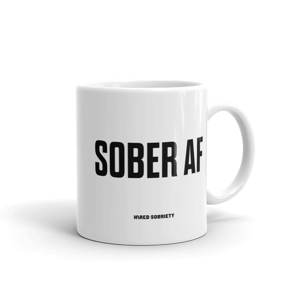 Sober AF Mug — Black on White