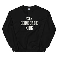 The Comeback Kids Sweatshirt — White on Black