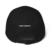 Sober AF Dad Hat — White on Solid Black