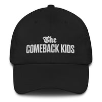 The Comeback Kids Dad Hat — White on Solid Black