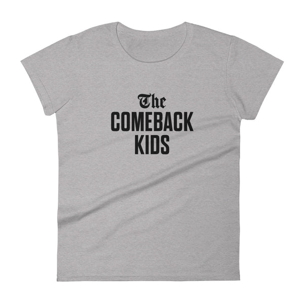 The Comeback Kids Women's T-Shirt — Black on Grey Heather