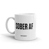 Sober AF Mug — Black on White